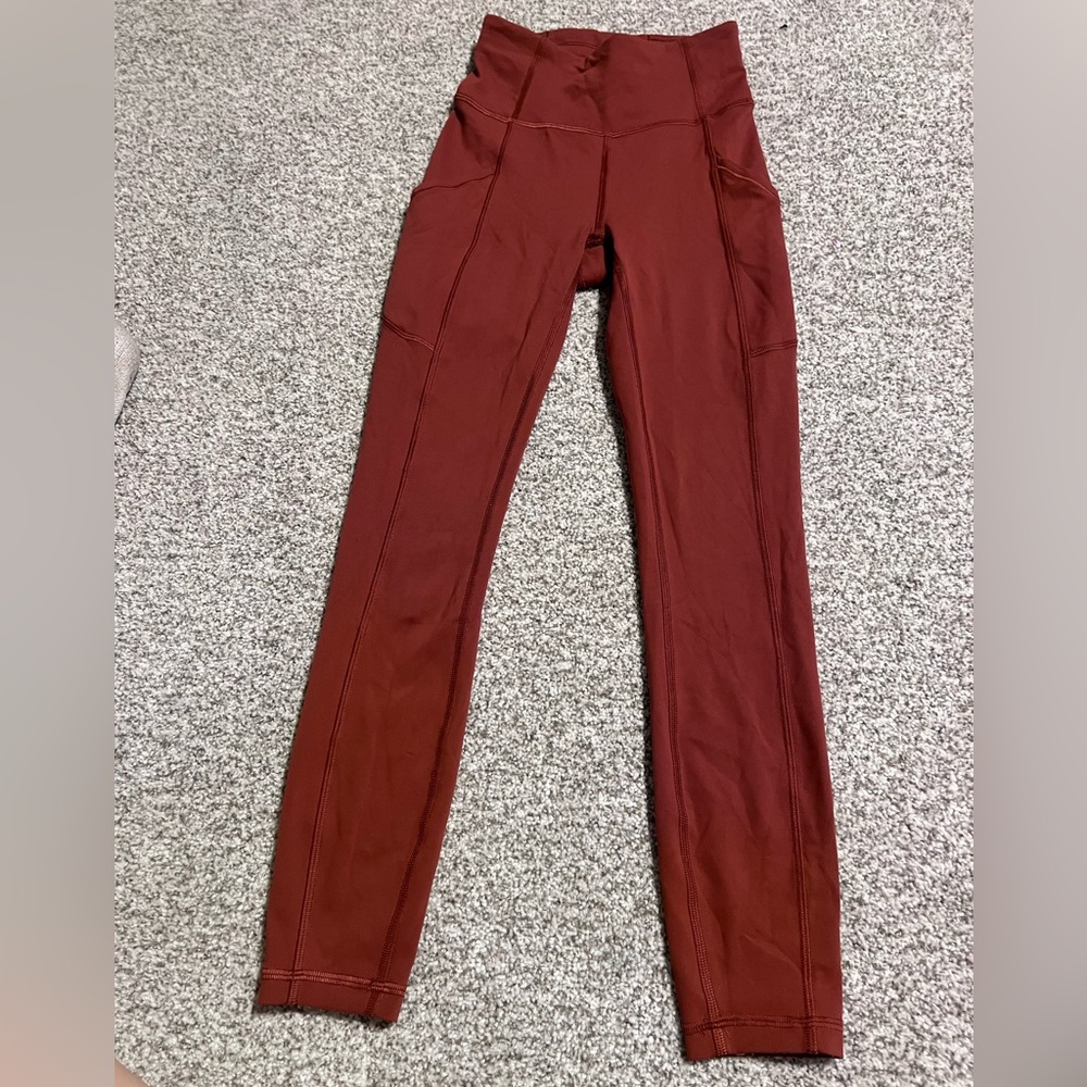 Lululemon Athletica Deep Rust Leggings